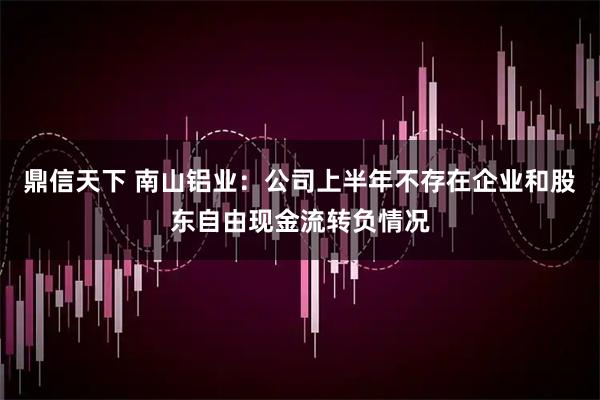 鼎信天下 南山铝业：公司上半年不存在企业和股东自由现金流转负情况